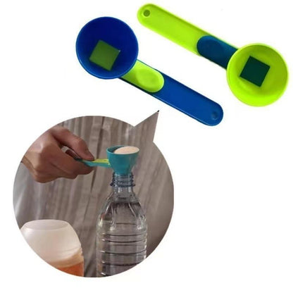 No Spill Sliding Measuring Scoop Funnel